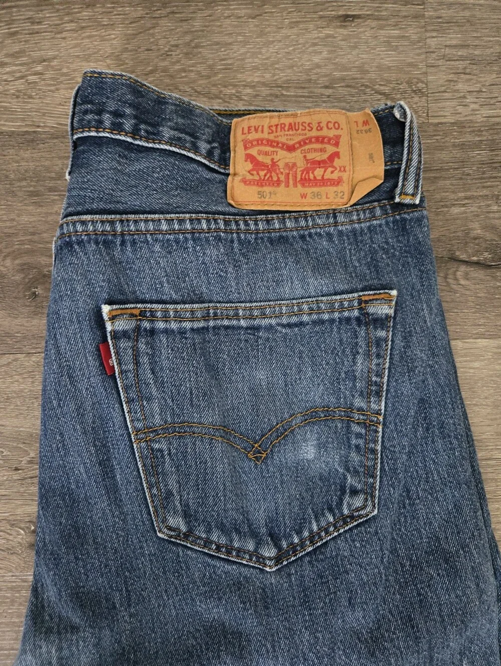 Levi's Men's Straight Jeans in Deep Blue Denim